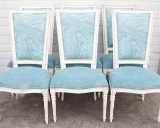 1813 - Alden Parkes Set of 6 Dining Chairs 22" x 18" x 42.5"
