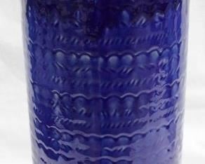 3234 - Blue Ombre Three Hands Ceramic Vase 24" tall

