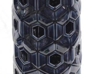 3256 - Blue Three Hands Ceramic Vase 22.5" tall

