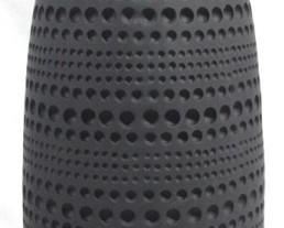 3287 - Black Three Hands Wood Vase 24" tall
