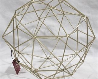 3311 - Gold Three Hands Metal Sculpture 11" round
