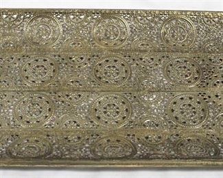 3314 - Three Hands Brass Tray 20" x 10"
