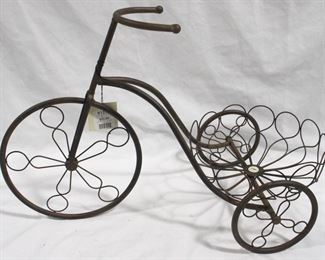 3313 - Black Three Hands Tricycle Planter 15" x 22"
