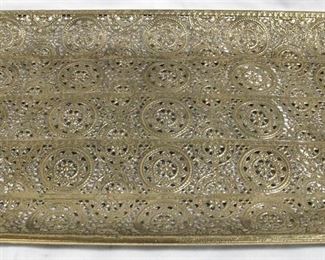 3315 - Three Hands Brass Tray 22.5" x 12.5"
