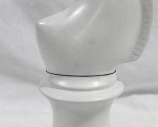 3321 - Large White Three Hands Chess Piece 12" tall
