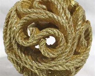 3324 - Gold Three Hands Ball Decoration 5" round

