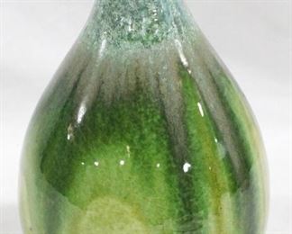3365 - Green Three Hands Ceramic Vase 10" tall
