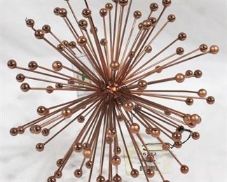 3378 - Rose Gold Three Hands Metal Ball Decoration 9" round
