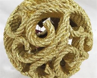 3391 - Gold Three Hands Decorative Ball 7" round
