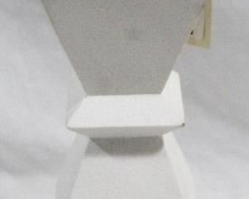 3396 - White Three Hands Candle Holder 14" tall
