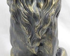 3398 - Black Three Hands Decorative Lion 23" tall
