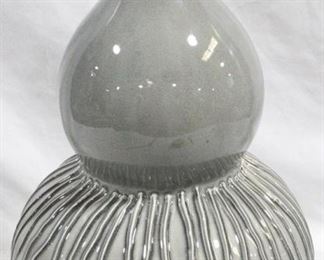 3409 - Gray Three Hands Ceramic Vase 18" tall
