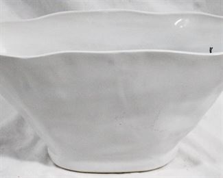 3424 - White Three Hands Pottery Vase 19" x 8"
