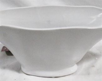 3427 - White Three Hands Ceramic Vase 15.5" x 6"
