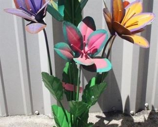 7001 - Metal Garden Flowers 27" tall
