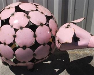 7005 - Metal Ball Shape Pig 26" long
