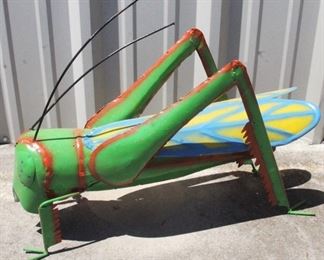 7007 - Metal Garden Grasshopper 24" long
