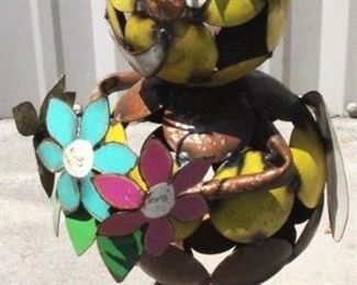 7009 - Metal Bee Sculpture 21" tall
