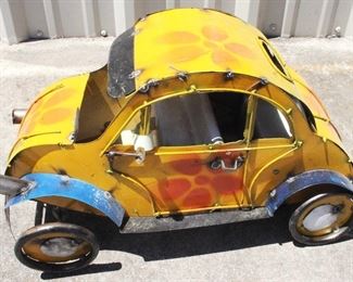 7012 - Metal VW Beetle Car 20" long
