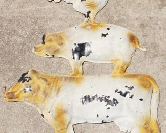 7029 - Metal Stack of Animals 27" tall
