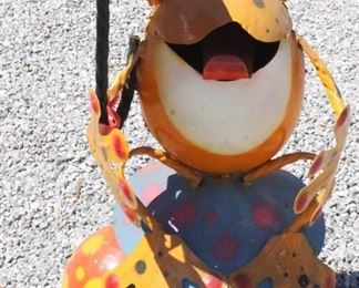 7053 - Metal Frog with Umbrella 22" tall
