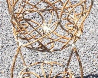 7054 - Metal Wire Planter 22" tall
