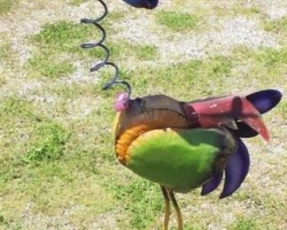 7061 - Metal Crazy Neck Bird 47" tall
