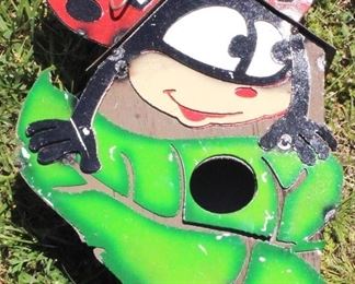 7089 - Metal Ladybug Birdhouse 14" tall
