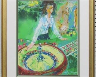 9010 - ROULETTE CAESARS PALACE GICLEE BY LEROY NEIMAN 22 X 26
