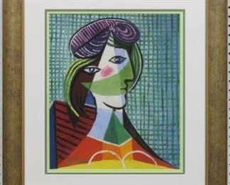 9017 - TETE DE FEMME GICLEE BY PABLO PICASSO 24.5 X 27.5
