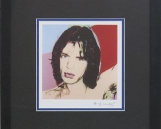 9032 - MCJAGGER PRINT BY ANDY WARHOL 14.5 X 16
