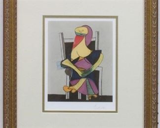 9035 - DONNA SEDUTA PRINT BY PABLO PICASSO 15.5 X 18.5
