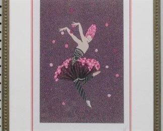 9041 - ROSE DANCER FASHION PRINT BY ERTE 18.5 X 23.5

