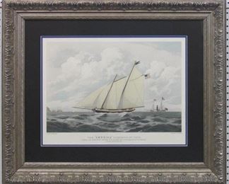 9050 - THE AMERICA SCHOONER BY AUGUSTUS BUTLER 33 X 28

