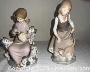 wlladro girls and pets figurines1981 t