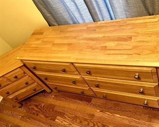 Solid wood dresser and nightstand set - $600