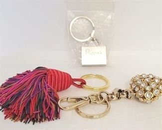 99c - 3 Key Rings Tassel, Purse, and Rhinestone Heart
