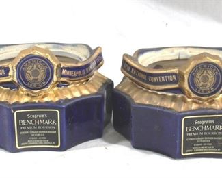 489 - 2 Seagram's American Legion Bottle (Bases Only)
