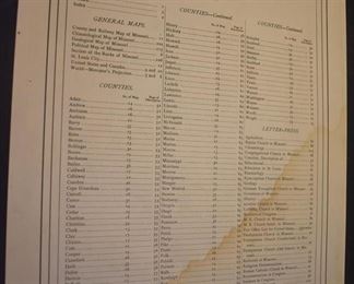 509x - Page of 1872 Prefatory and Index of Missouri Maps
