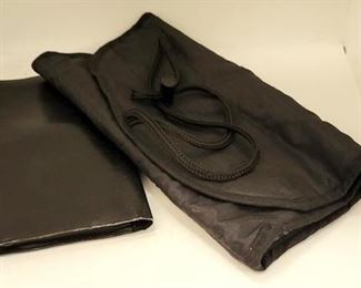842 - Leather wallet & jewelry tote wallet 4.75 x 9 travel tote 18 x 11.5

