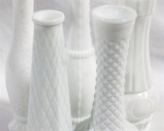 3012 - 5 pc. Assorted Milk Glass Vases
