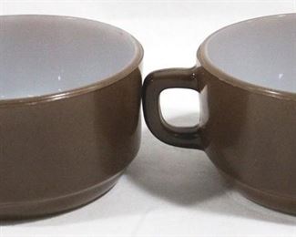 3058 - Pair of Pyrex Bowls with Handles 6" round
