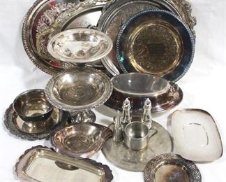 3064 - Lot of Assorted Silver-Plated Items
