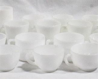 3094 - 23 pc. Assorted Milk Glass Cups
