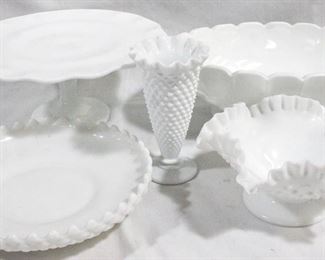 3112 - Lot of Assorted Milk Glass Items
