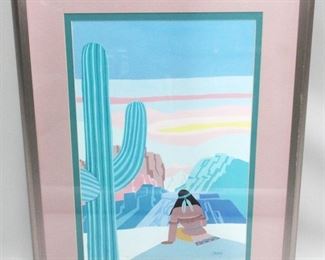 3123 - Framed Native American Print 20.5" x 28"
