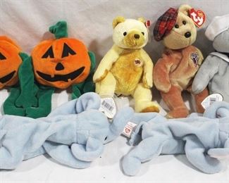 3128 - Lot of 8 Assorted TV Beanie Babies with Tags
