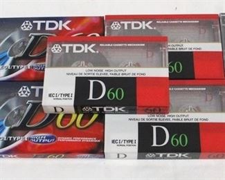 3130 - 9 pc. Lot of Brand New Sealed Cassette Tapes Blank
