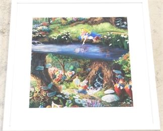 3216 - Thomas Kinkade Alice in Wonderland Print 15.5" x 15.5"
