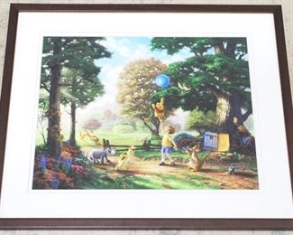 3217 - Thomas Kinkade Winnie the Pooh Print 16" x 18.5"
